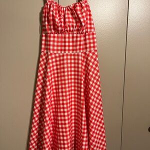 Red and White Gingham Dress